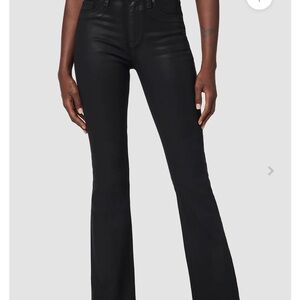 Hudson High-Waist Black Flared Pants